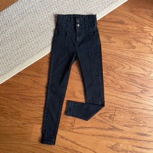 NWOT FREE PEOPLE - We The Free Black High Waisted Skinny Jeans